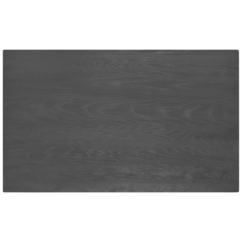Rectangular gray wood tabletop with subtle grain pattern