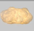 Cloud-shaped LED pendant lamp with beige cloud shade